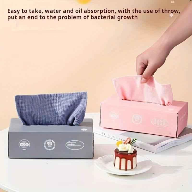 Reusable Microfiber Kitchen Cleaning Towels - Absorbent Dishcloths - Pack of 20 Pcs