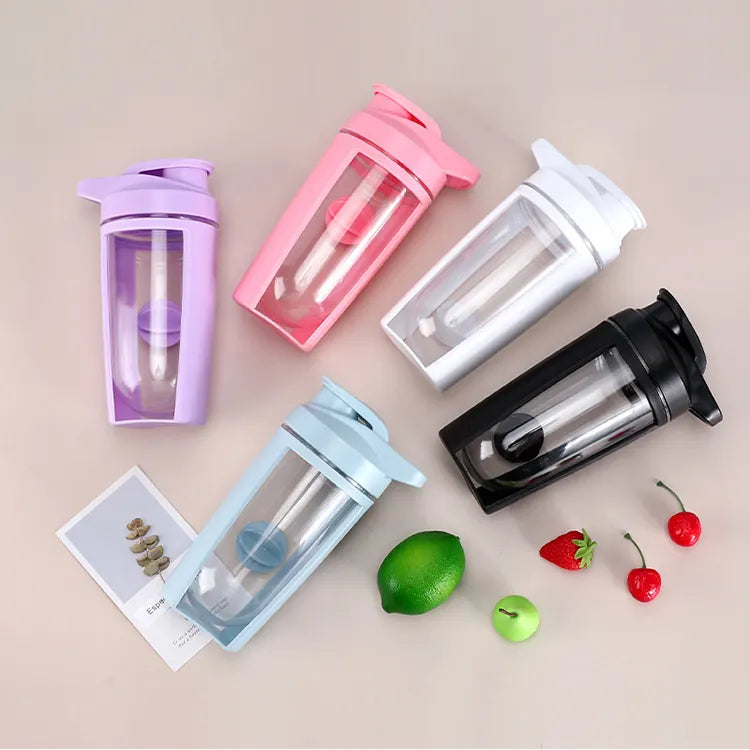 Sports Shaker Bottle with Lid Flip Cover (500ml) | Precise Scale Leak-proof Protein Shaker | Gym Water Bottle
