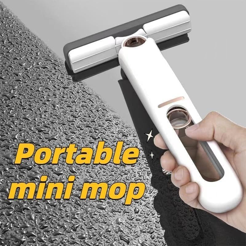 Portable Mini Mop Folding Sponge Cleaner Squeeze Mop