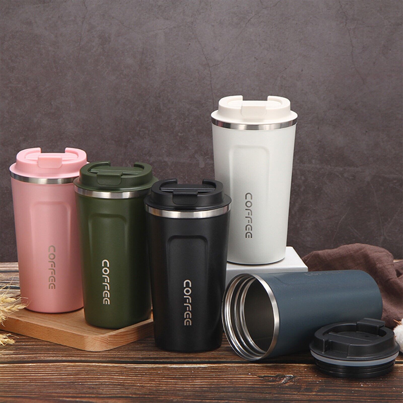 Travel Coffee Mug (510 ML) | Insulated Coffee Cup With Leakproof Lid Vacuum | Stainless Steel