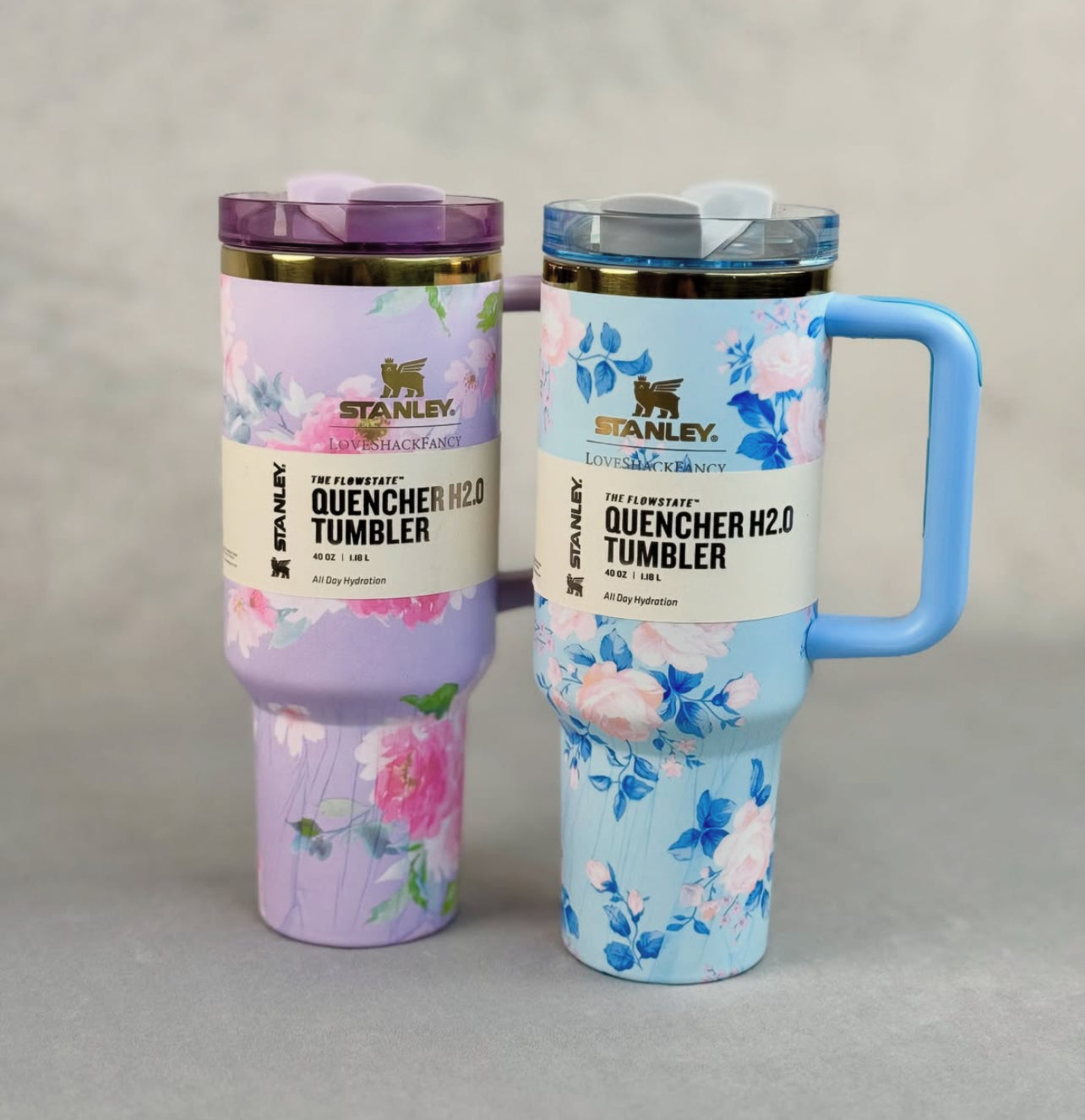 Stanley x LoveShackFancy QUENCHER 40oz (1.18L) Tumbler Floral Collection Insulated Tumbler with Straw & Lid