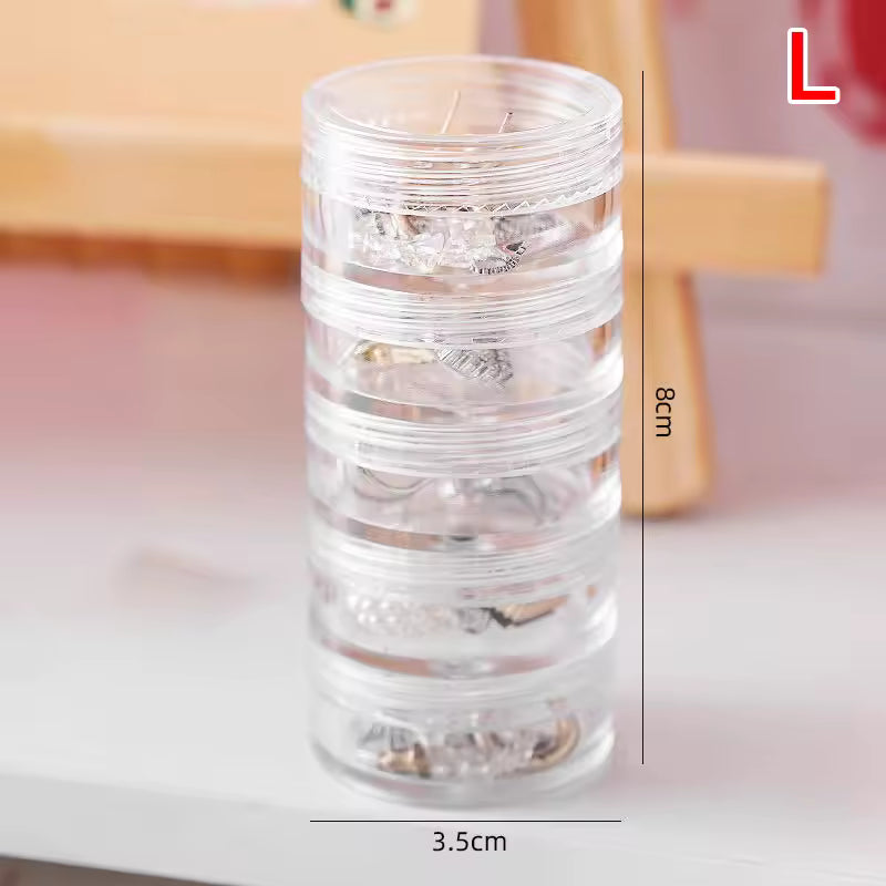 5 Layer Jewelry Storage Box Clear Organizer
