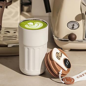 450ML Smart Display Bottle, Stainless Steel Coffee Mug