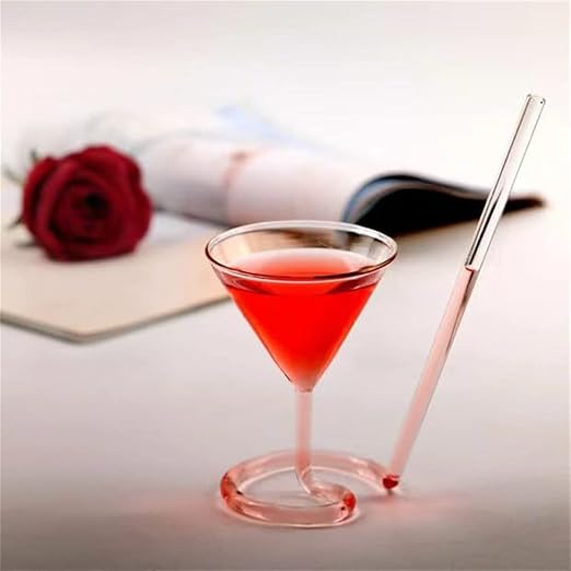 Spiral Straw Cocktail Glass