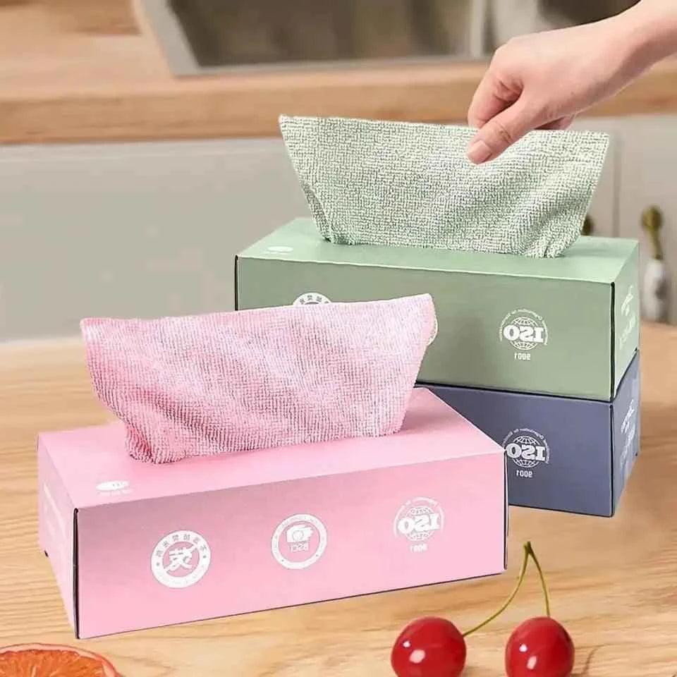 Reusable Microfiber Kitchen Cleaning Towels - Absorbent Dishcloths - Pack of 20 Pcs