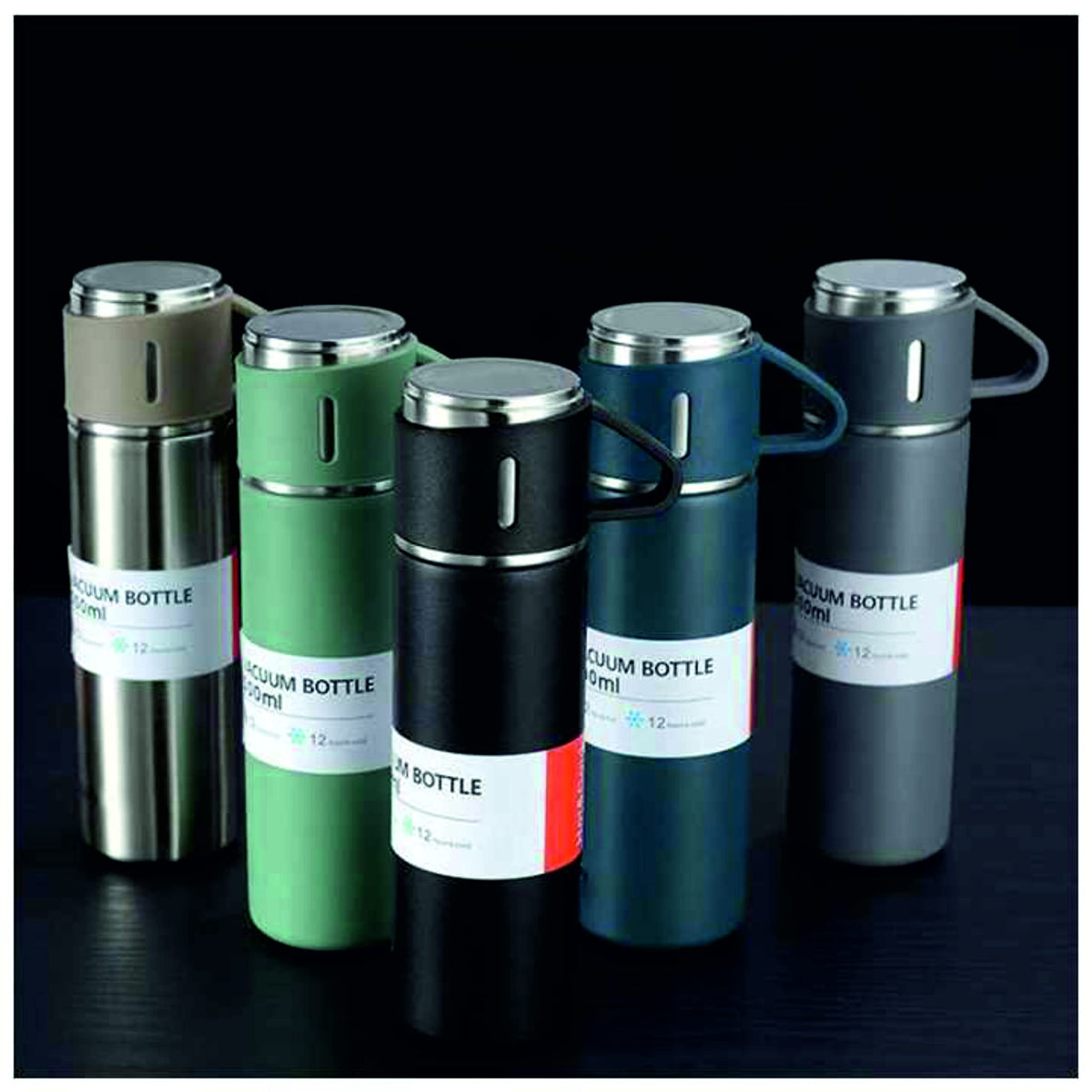 Vacuum Flask Set Stainless Steel Drinking Metal Water Bottle Gift High Quality Vacuum Flask Bottle - 500ml
