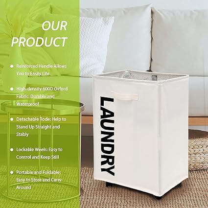 Laundry Basket With Wheel
