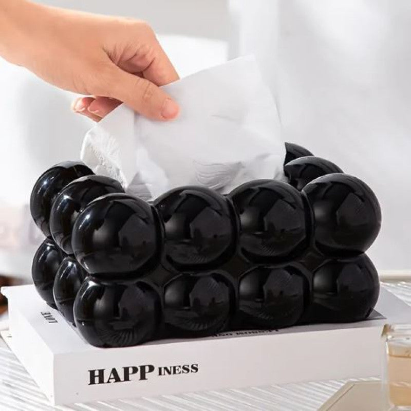 Bubble Shape Tissue Box Holder, Non Slip Ceramic Tissue Box Cover