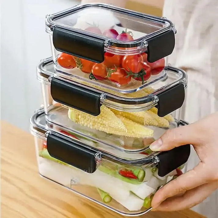 SET OF 3 GLASS CONTAINERS
