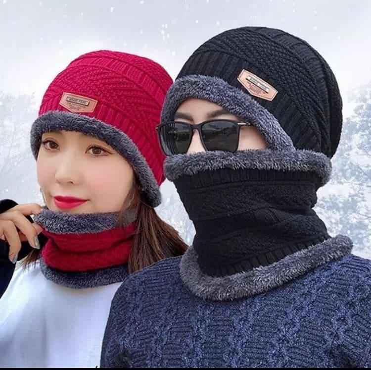 Winter Cap and Neck Muffler Set for Cold Weather Fashion