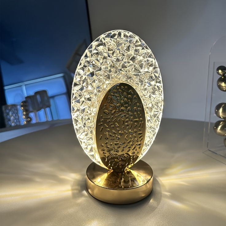 Rechargeable LED Crystal Table Lamp