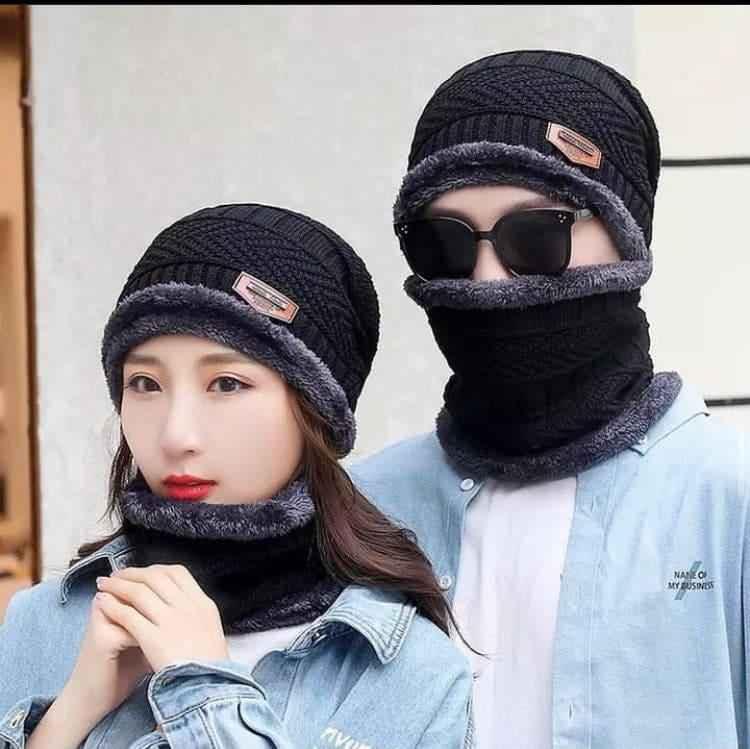 Winter Cap and Neck Muffler Set for Cold Weather Fashion