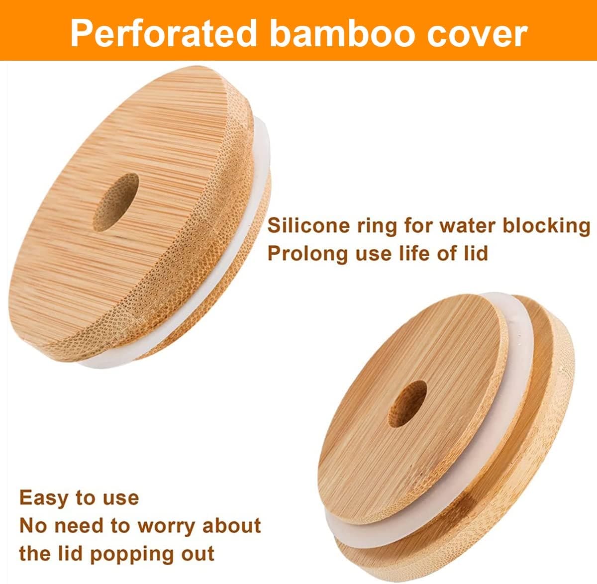 Volcano Glass Mug | Bamboo Lid & Straw – Iced Coffee, Juice & Cocktail Cup