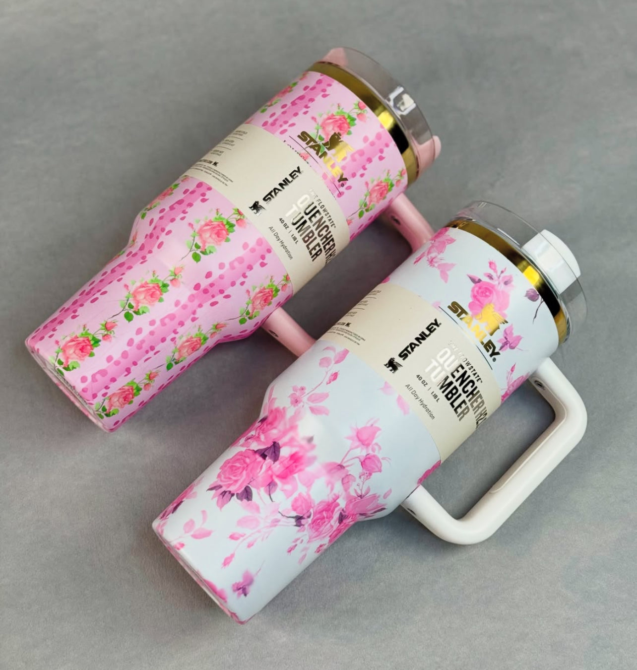 Stanley x LoveShackFancy QUENCHER 40oz (1.18L) Tumbler Floral Collection Insulated Tumbler with Straw & Lid