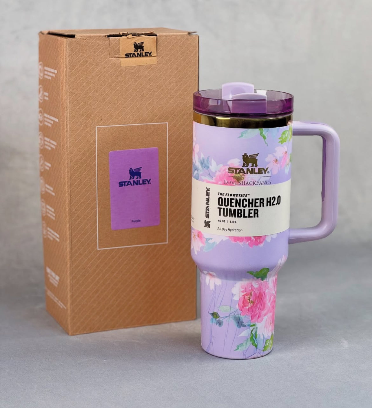 Stanley x LoveShackFancy QUENCHER 40oz (1.18L) Tumbler Floral Collection Insulated Tumbler with Straw & Lid