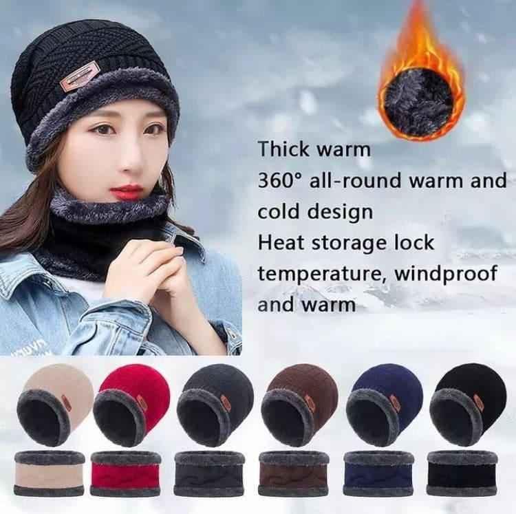 Winter Cap and Neck Muffler Set for Cold Weather Fashion