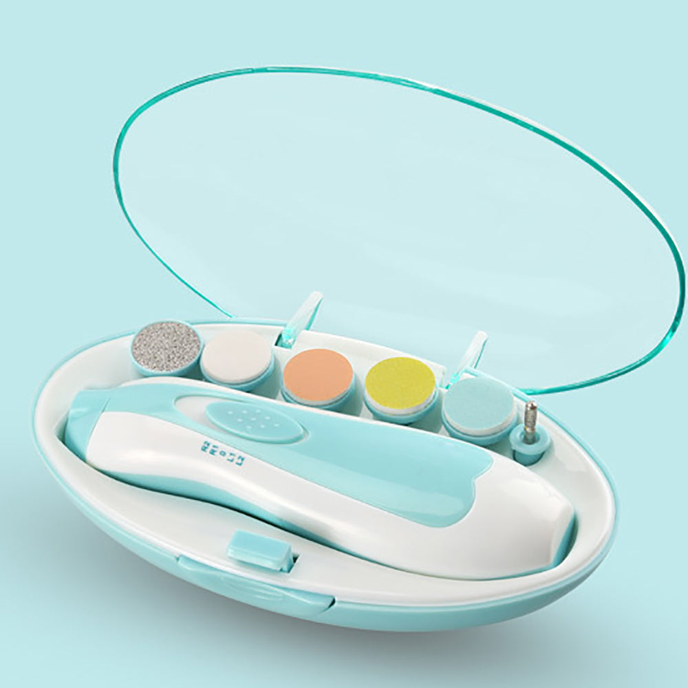 Baby Nail Trimmer Electric Set | 6-in-1 Newborn Manicure Kit Safe & Gentle Grooming for Little Hands