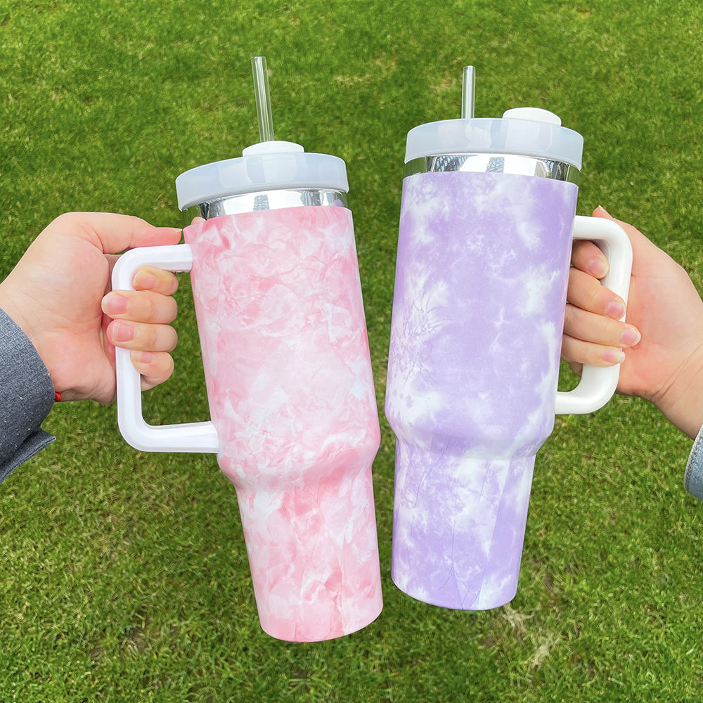 Tie and Dye Quencher Tumbler 40oz | H2.O FlowState Travel Mug