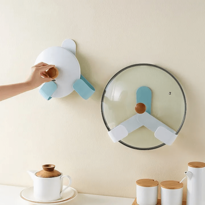 Pack of 2 - Rotatable Pot Cap Holder Wall Mounted