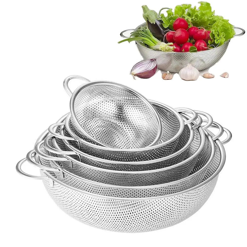 Stainless Steel Rice & Vegetable Washing Bowl