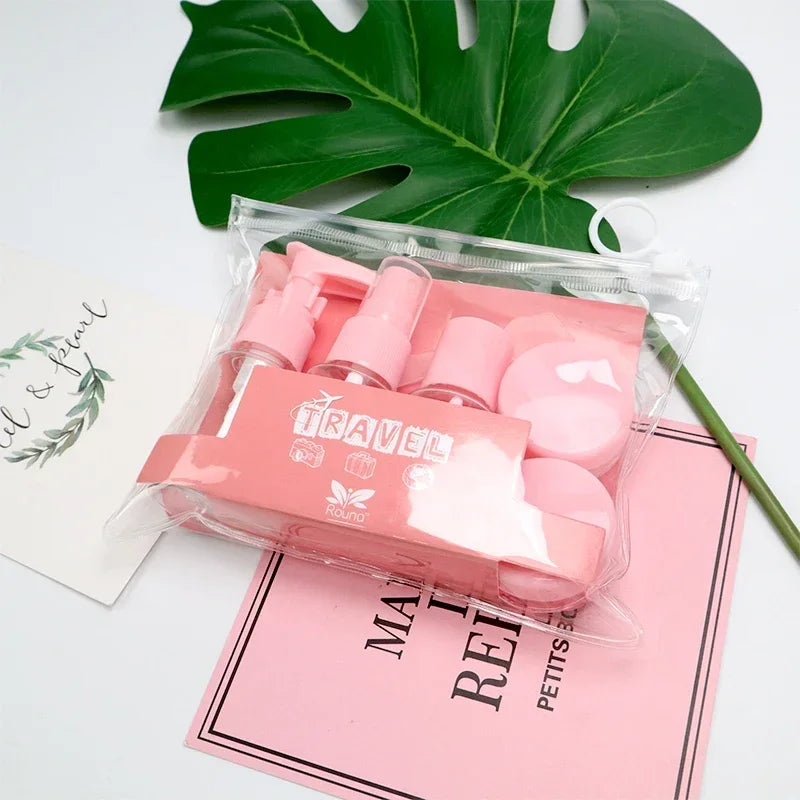 5PCS Travel Mini Cosmetic Cream Pot Set – Transparent Containers (Random Color)