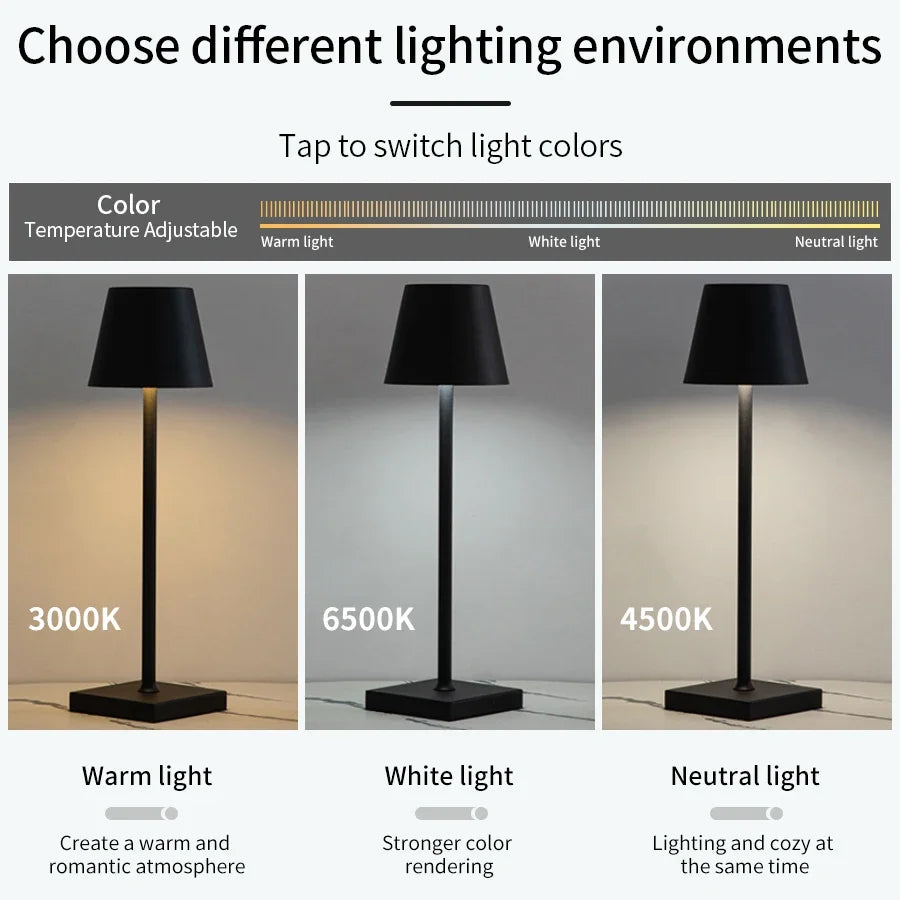 Luxury Metal Rechargeable Tap Lamp – Premium Quality