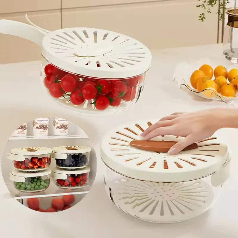Fruit Drain Basket Strainer – Multi-Purpose Washing Bowl