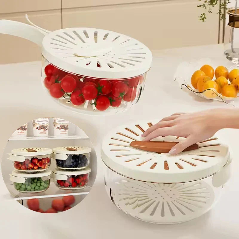 Fruit Drain Basket Strainer – Multi-Purpose Washing Bowl