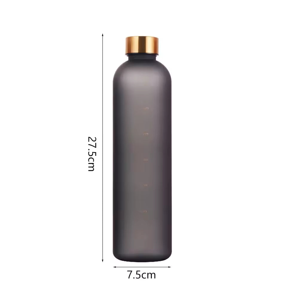 Motivational Time Marker 1L Water Bottle – Drink Tracker Bottle (Random Color)