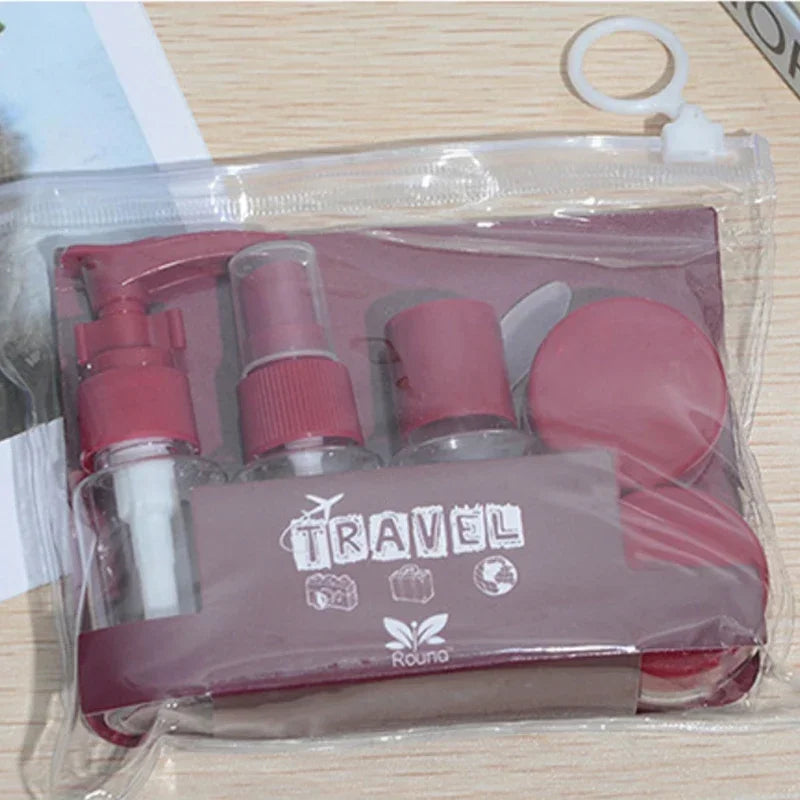 5PCS Travel Mini Cosmetic Cream Pot Set – Transparent Containers (Random Color)