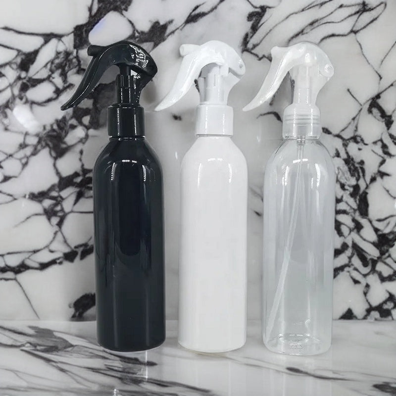 Spray Bottle - Trigger Spray with Safety Lock System - 250 ml - Black/White/Transparent
