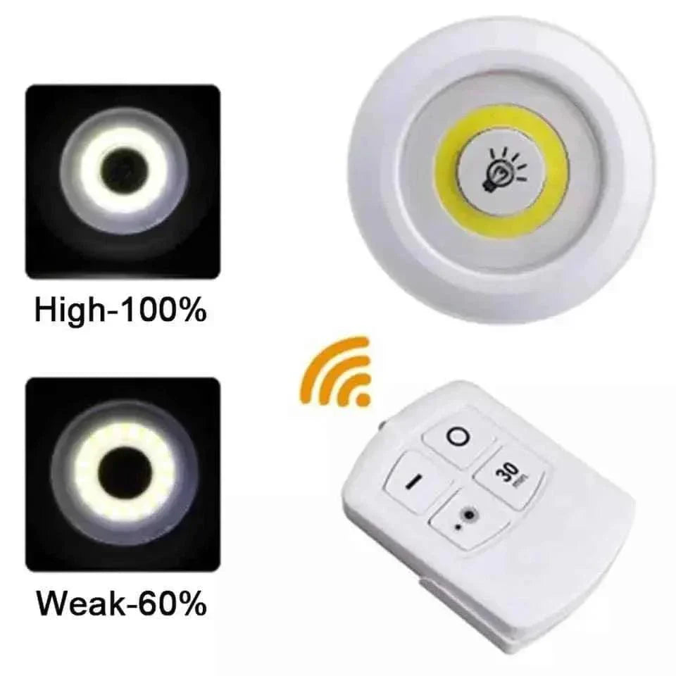 Pack of 3 Wireless LED Night Lights with Remote Control - Ultra-Bright