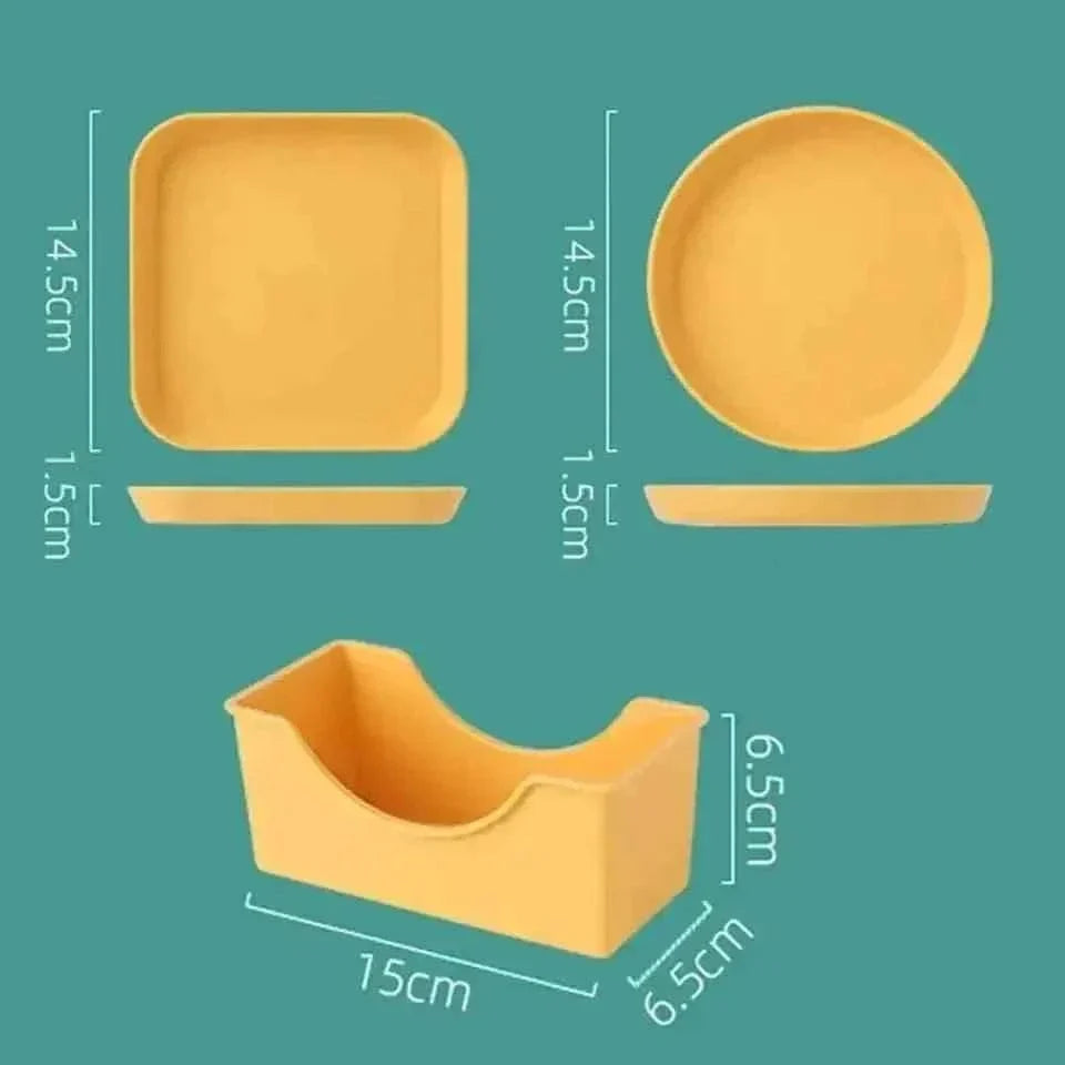 10Pcs Spit Bone Dish Set – Multi-Function Food Grade Plastic Plates