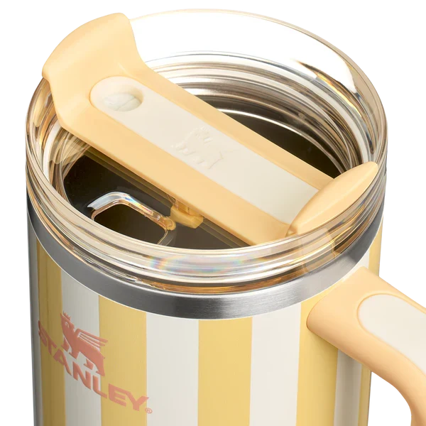 Stanley Quencher H2.0 Flowstate™ Tumbler | 40 OZ - Emerald Cabana Stripes Butter