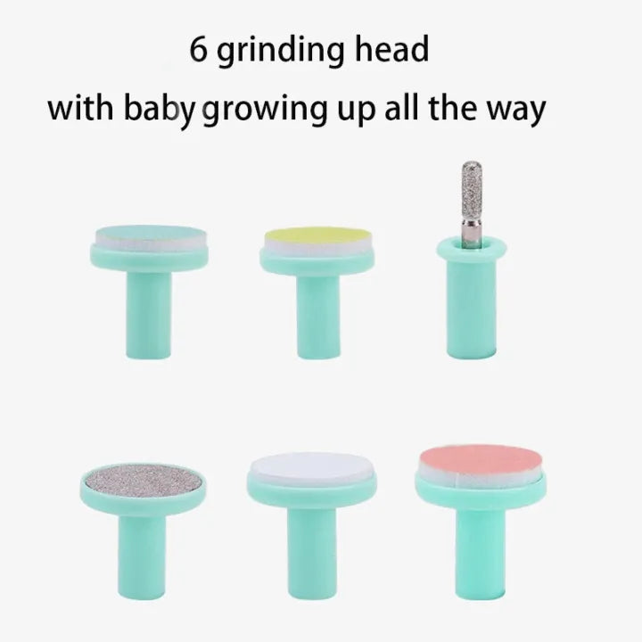 Baby Nail Trimmer Electric Set | 6-in-1 Newborn Manicure Kit Safe & Gentle Grooming for Little Hands