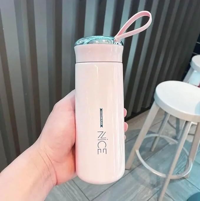 Nice Water Bottle, 400ML Glass Water Bottle, Gym Sports Cycling Water Cup, Double Layer Glass Cup, Portable Kids Beverage Bottle, Portable Travel Insulated Mug, Anti-fall Glass Bottle, Sleeve Cover Water Bottle