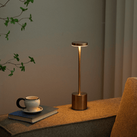 USB Rechargeable LED Night Light Desk Lamp – Portable Metal Table Lamp with Touch Sensor