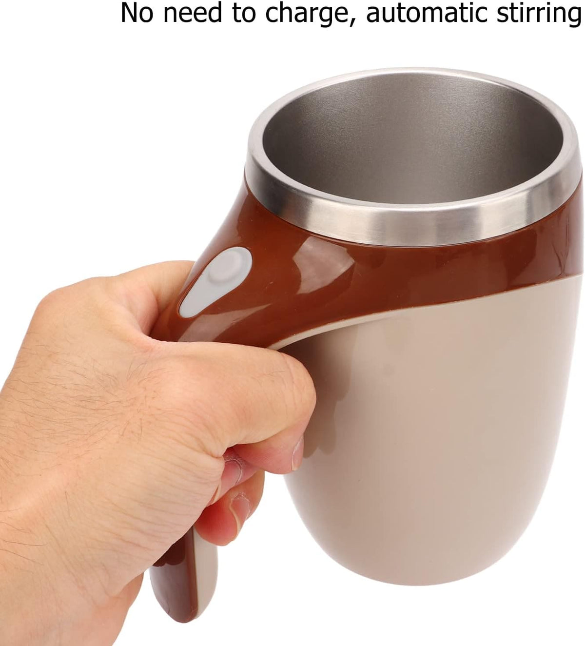 Self Stirring Coffee Mug, Automatic Magnetic Stirring Coffee Cup, 380mL Auto Mixing Mug with Lid, Rechargeable Magnetic Coffee Mug, Electric Smart Mixer Coffee Cup, Stainless Steel Self Mixing Coffee Cup, Portable Stirring Cup