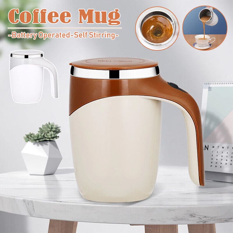 Self Stirring Coffee Mug, Automatic Magnetic Stirring Coffee Cup, 380mL Auto Mixing Mug with Lid, Rechargeable Magnetic Coffee Mug, Electric Smart Mixer Coffee Cup, Stainless Steel Self Mixing Coffee Cup, Portable Stirring Cup