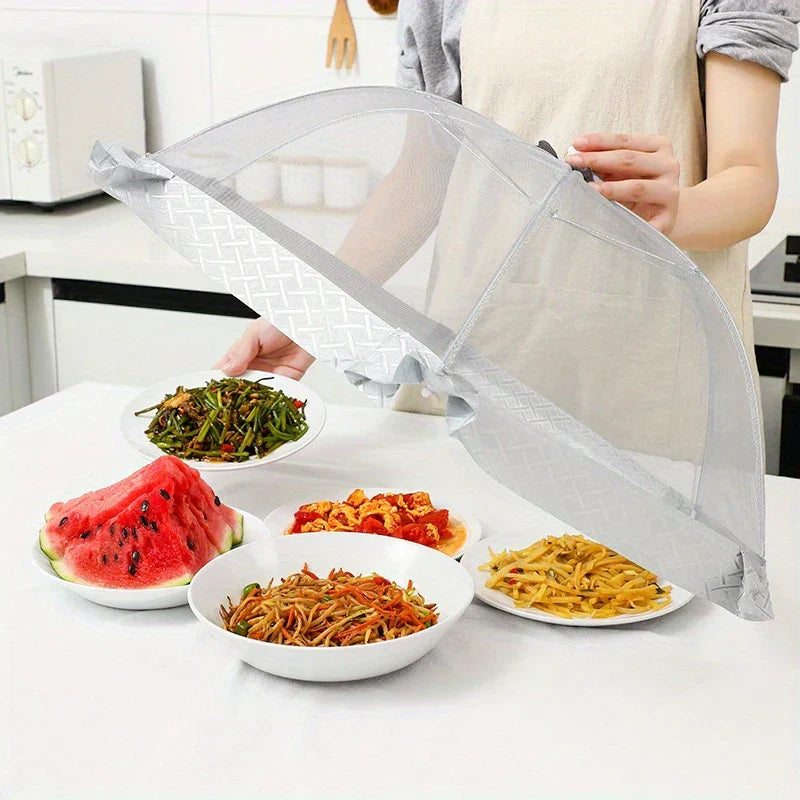 Portable Umbrella Style Food Cover Anti Mosquito with Lace 60cm x 60cm