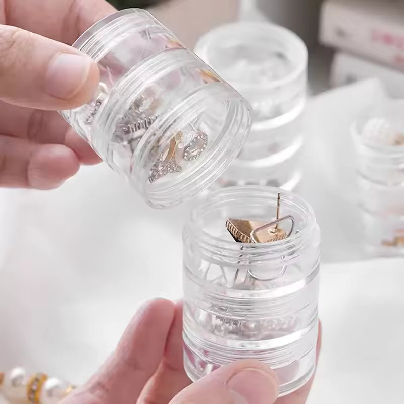 5 Layer Jewelry Storage Box Clear Organizer