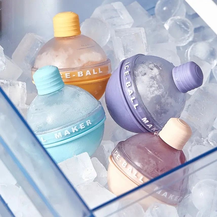 Ice Ball Maker, Round Ice Hockey Mold, Light Bulb Shape Ice Ball Maker Mold, Colorful Ice Ball Maker, Household Round Ice Maker Cube, Frozen Ice Ball Mold, Creative Homemade Ice Ball Artifact, Magic Beverage Ice Maker, Silicone Nice Ice Cube Trays