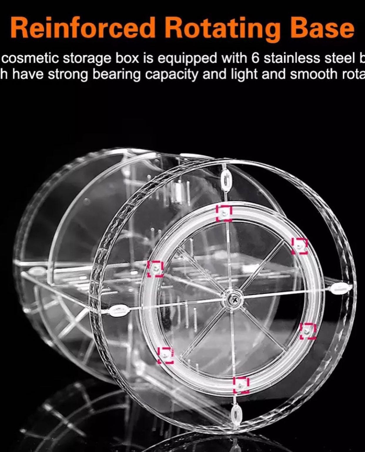 360° Rotating Makeup Organizer, Cosmetic Storage Countertop Organizer, Large Capacity Perfume Make Up Brush Holder, Fashion Crystal Display Stand, Regular Cosmetic Jewellery Organizer
