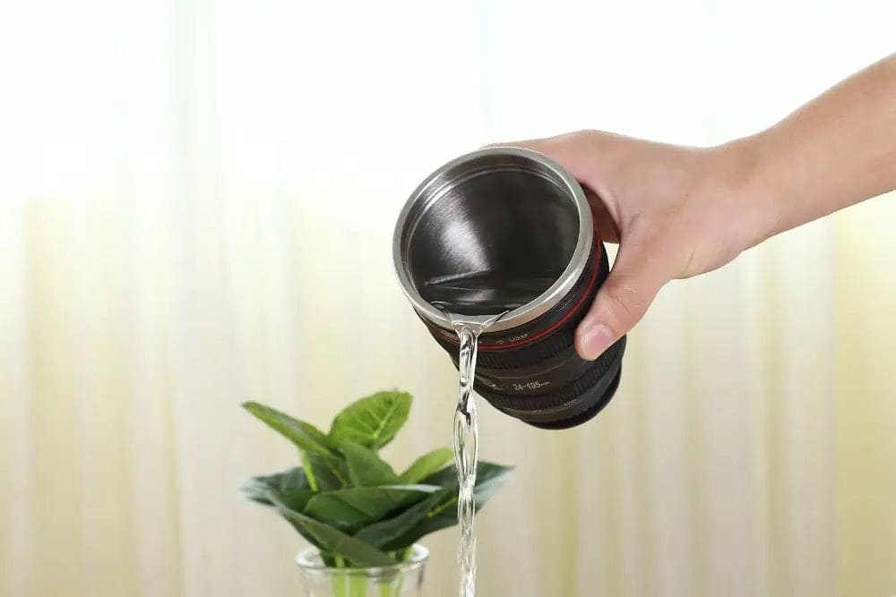 Creative 400ml Stainless Steel Liner Camera Lens Mug, Coffee Tea Cup Mug With Lid, Novelty Gifts Thermocup Thermo Mug, SLR Camera Coffee Mug, Stainless Steel Vacuum Flasks Thermal Insulation Cup