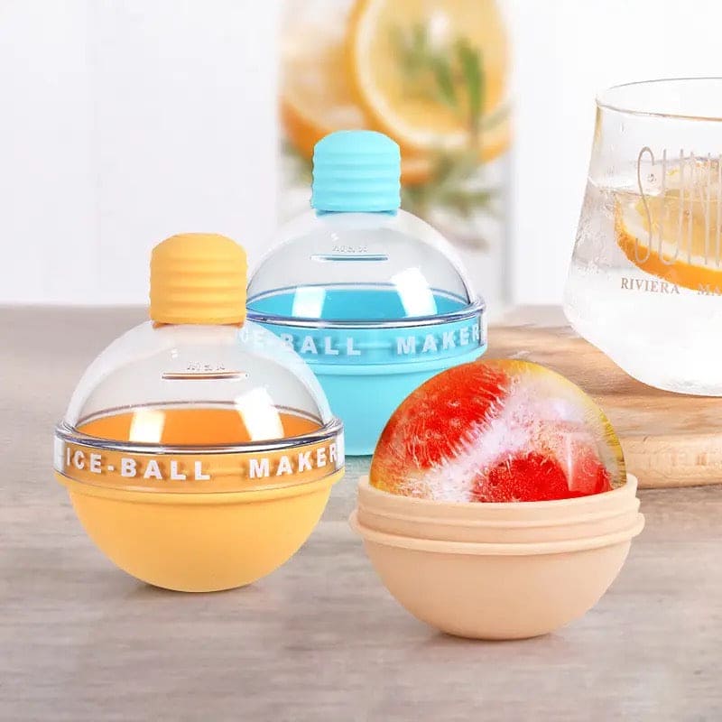 Ice Ball Maker, Round Ice Hockey Mold, Light Bulb Shape Ice Ball Maker Mold, Colorful Ice Ball Maker, Household Round Ice Maker Cube, Frozen Ice Ball Mold, Creative Homemade Ice Ball Artifact, Magic Beverage Ice Maker, Silicone Nice Ice Cube Trays