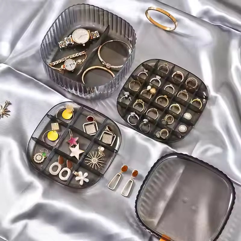 3 Layer Jewelry Storage Case - Clear Organizer