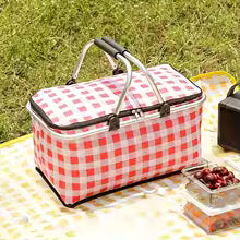 Large Foldable Picnic Basket with Handle