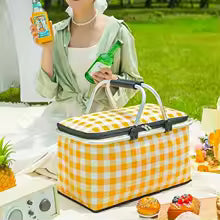 Large Foldable Picnic Basket with Handle