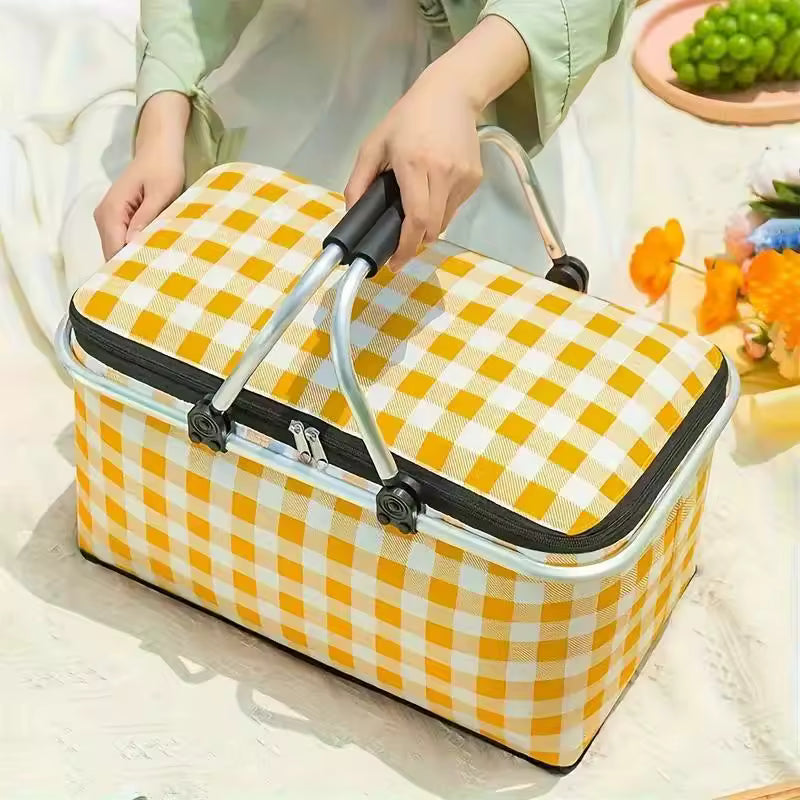 Large Foldable Picnic Basket with Handle