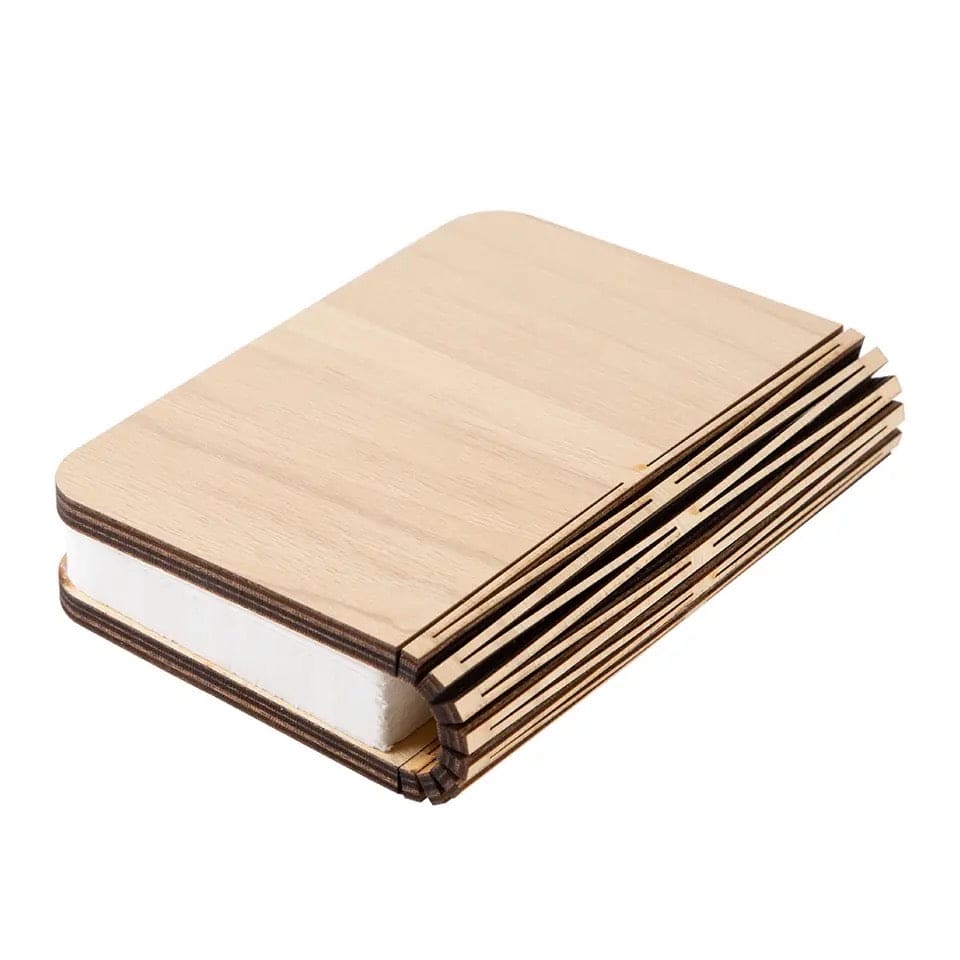 LED Wooden Book Lamp with Warm Light